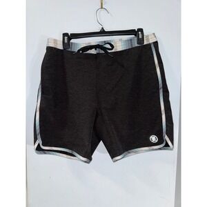 Roark men's boardshorts collection the Chiller heather gray plaid waist 33"